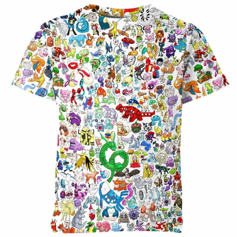 Pocket Monsters Pokemon all over print T-shirt