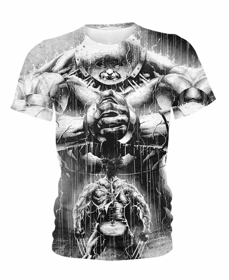 Wolverine Vs Juggernaut From X-Men Marvel Heroes Shirt