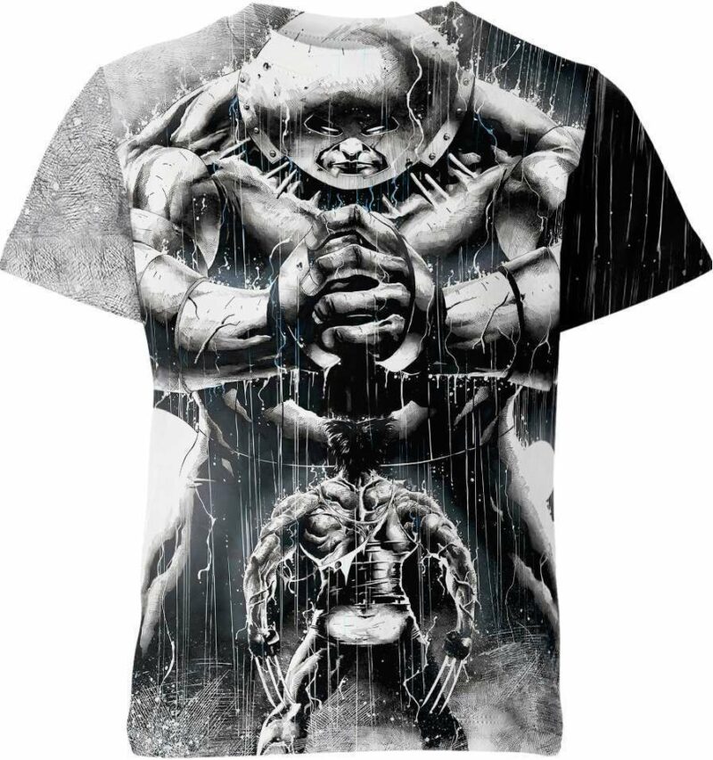 Wolverine Vs Juggernaut From X-Men Marvel Heroes Shirt