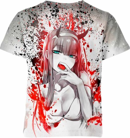 Zero Two Ahegao all over print T-shirt