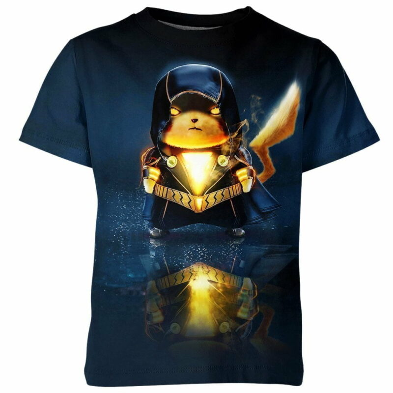 Black Adam x Pikachu all over print T-shirt