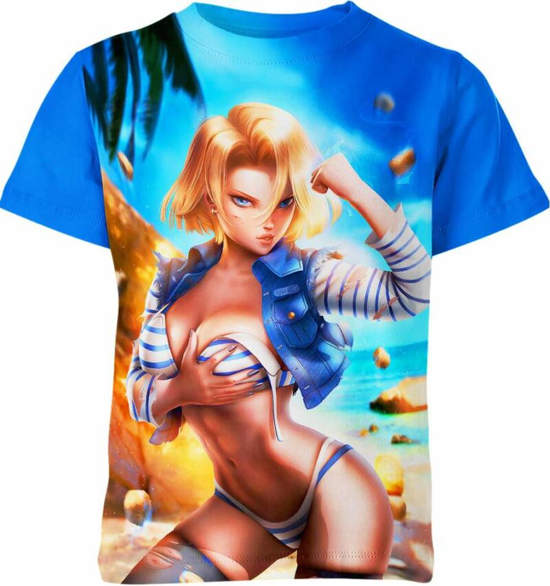 Android 18 Ahegao Hentai From Dragon Ball Z Shirt