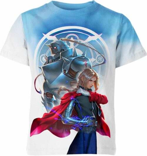 Edward Elric Alphonse Elric Fullmetal Alchemist all over print T-shirt