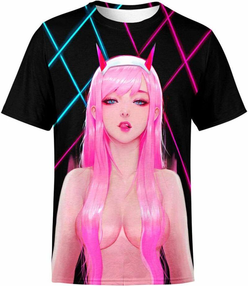 Zero Two Lip Ahegao all over print T-shirt