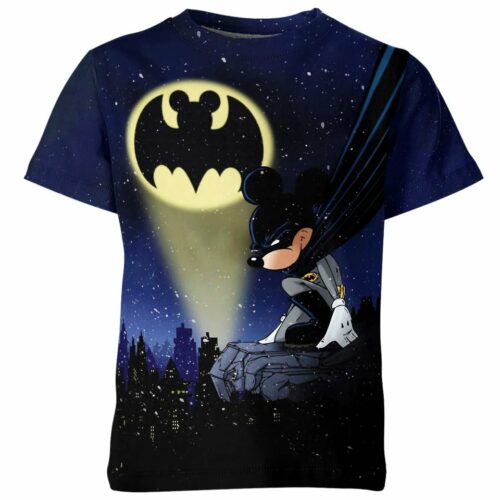 Batman Mickey Mouse all over print T-shirt