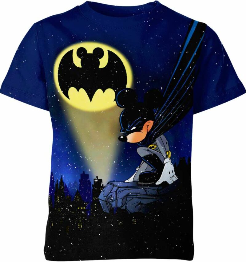 Batman Mickey Mouse all over print T-shirt