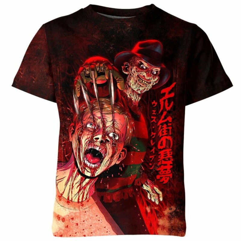 Bloody Dead - Freddy Krueger all over print T-shirt