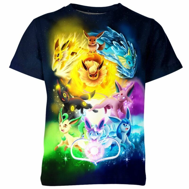 Pokemon Eeveelutions - Eevee all over print T-shirt