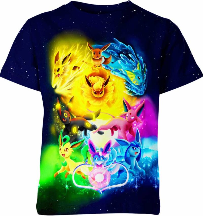 Pokemon Eeveelutions - Eevee all over print T-shirt