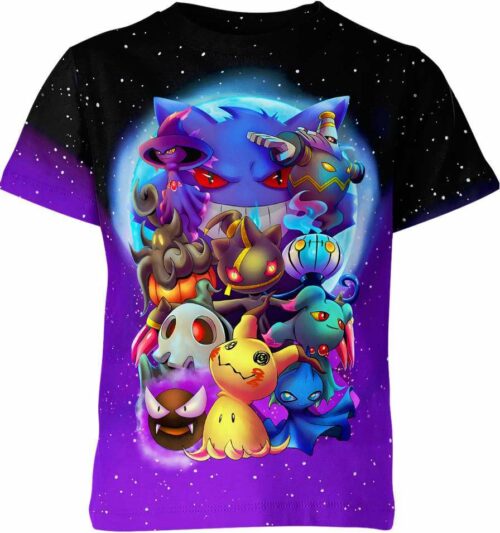 Ghostlymon Pokemon all over print T-shirt