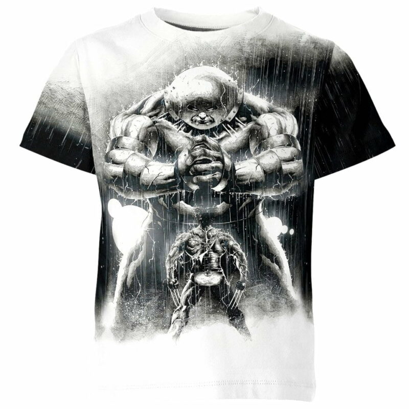 The Battle of Juggernaut and Wolverine all over print T-shirt