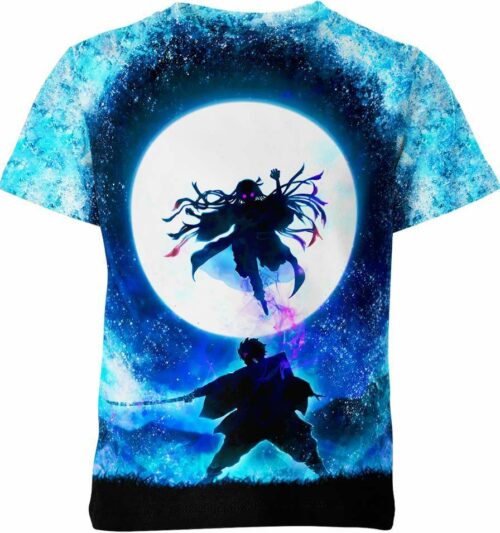 Under The Moonlight Demon Slayer all over print T-shirt