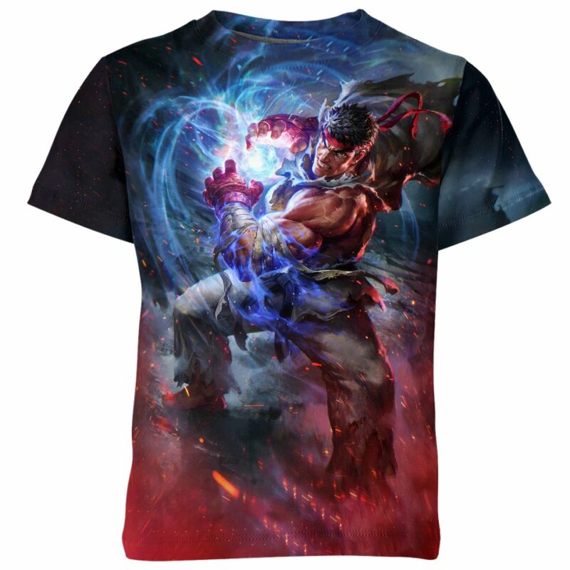 Evil Ryu Street Fighter all over print T-shirt