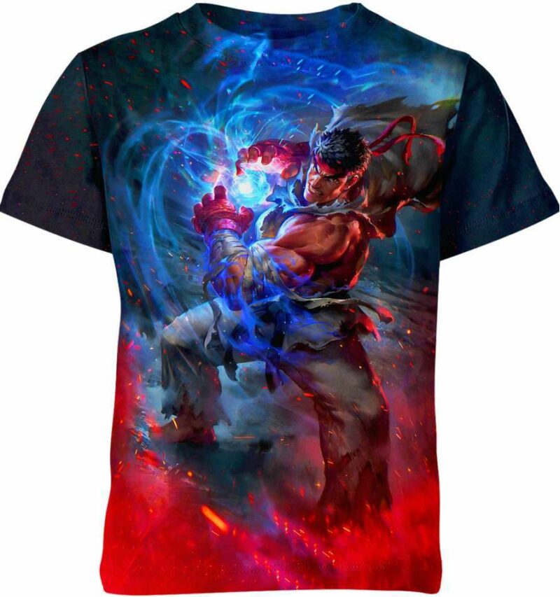 Evil Ryu Street Fighter all over print T-shirt