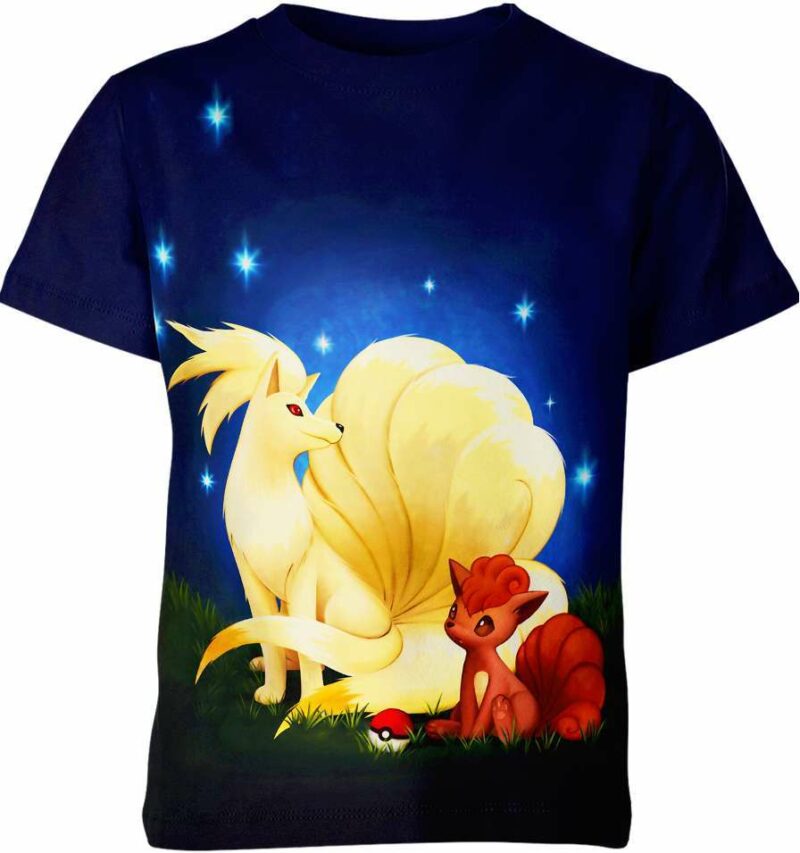 Vulpix And Ninetales From Pokemon Shirt