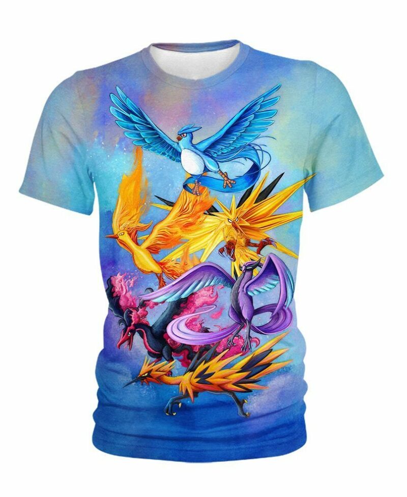 Pokemon Articuno Moltres Zapdos Shirt