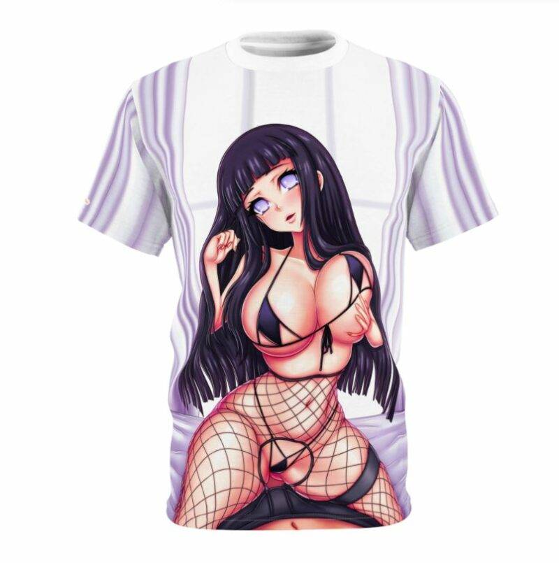 Holy Curves Hinata Ahegao all over print T-shirt