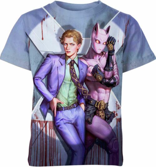 Yoshikage Kira And Killer Queen From Jojo'S Bizarre Adventure Shirt