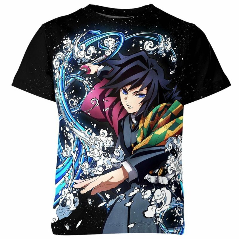 The Movement Of Waves - Giyu Tomioka all over print T-shirt