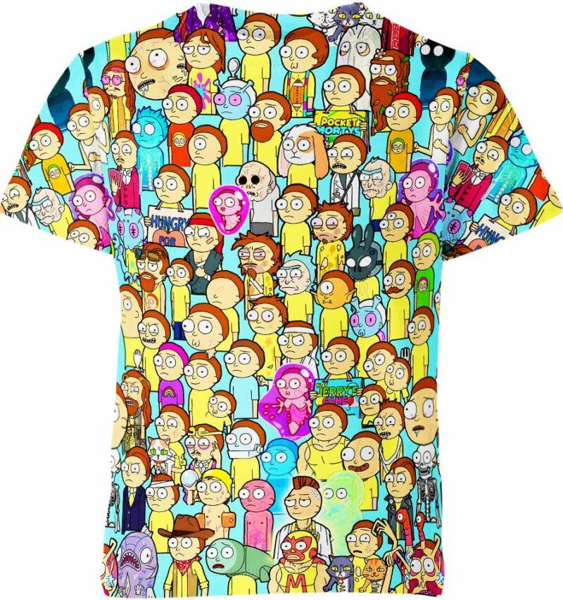 Where's Morty? - Rick and Morty all over print T-shirt