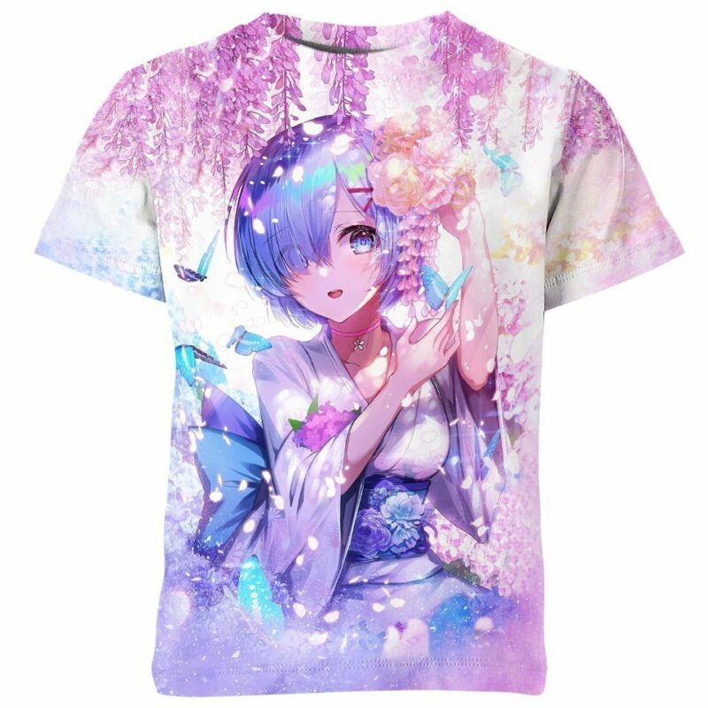 Rem in Kimono - Re:Zero Anime all over print T-shirt