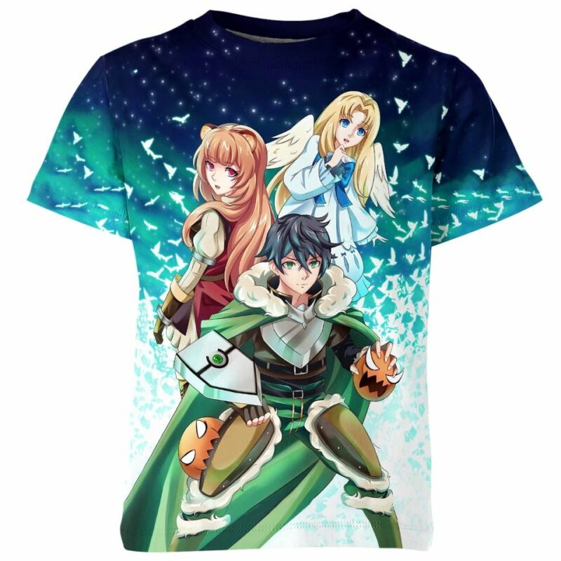 Naofumi Raphtalia Filo Rising Of The Shield Hero Anime all over print T-shirt