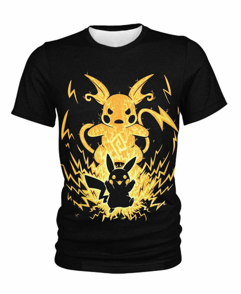 Pikachu Raichu From Pokemon Shirt