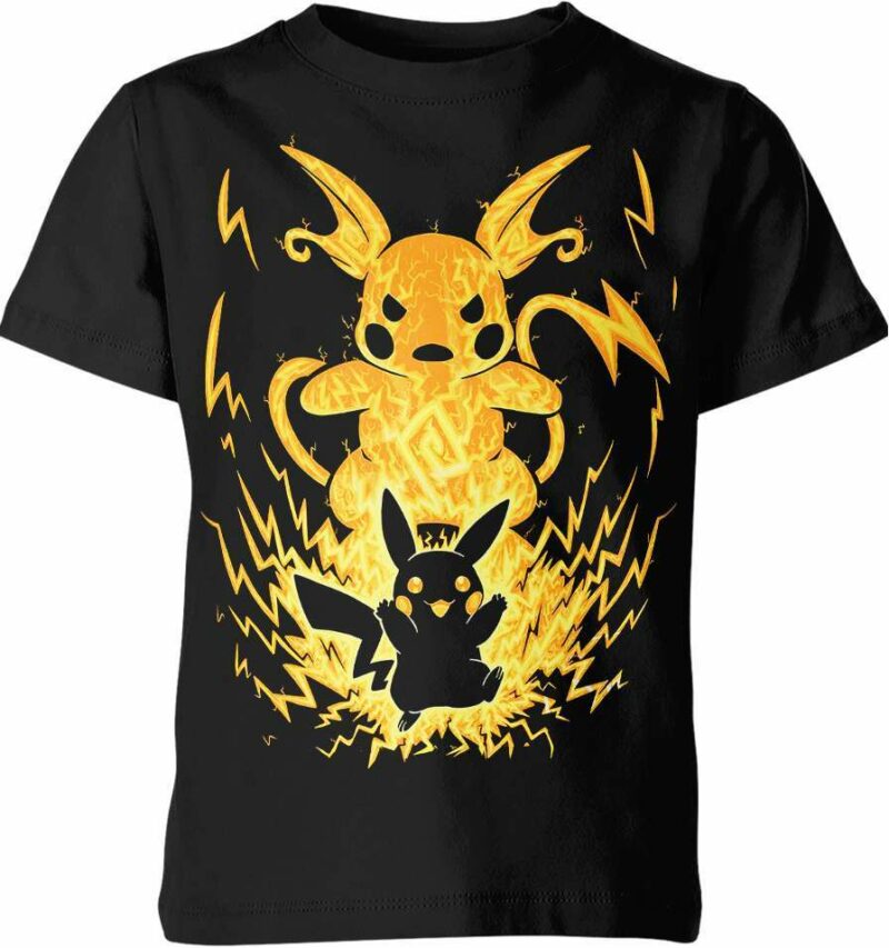 Pikachu Raichu From Pokemon Shirt