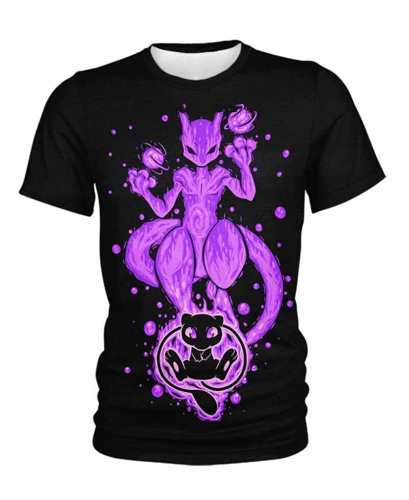 Mew And Mewtwo From Pokemon Shirt