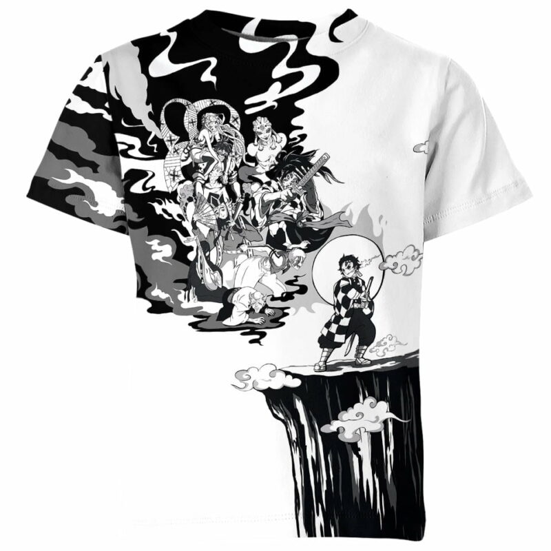 Demons vs Tanjiro all over print T-shirt