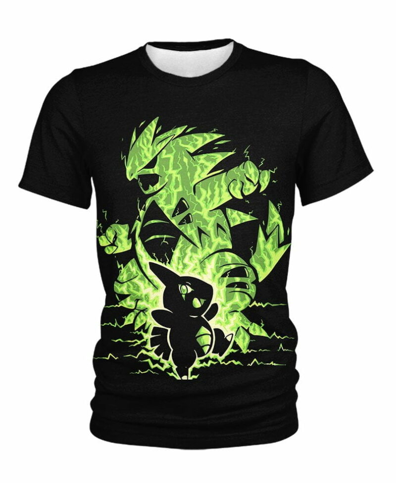 Tyranitar And Larvitar From Pokemon Shirt