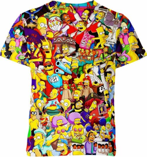 Family Simpsons all over print T-shirt