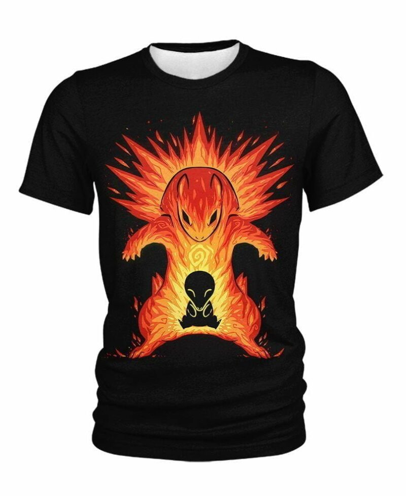 Cyndaquil And Typhlosion From Pokemon Shirt