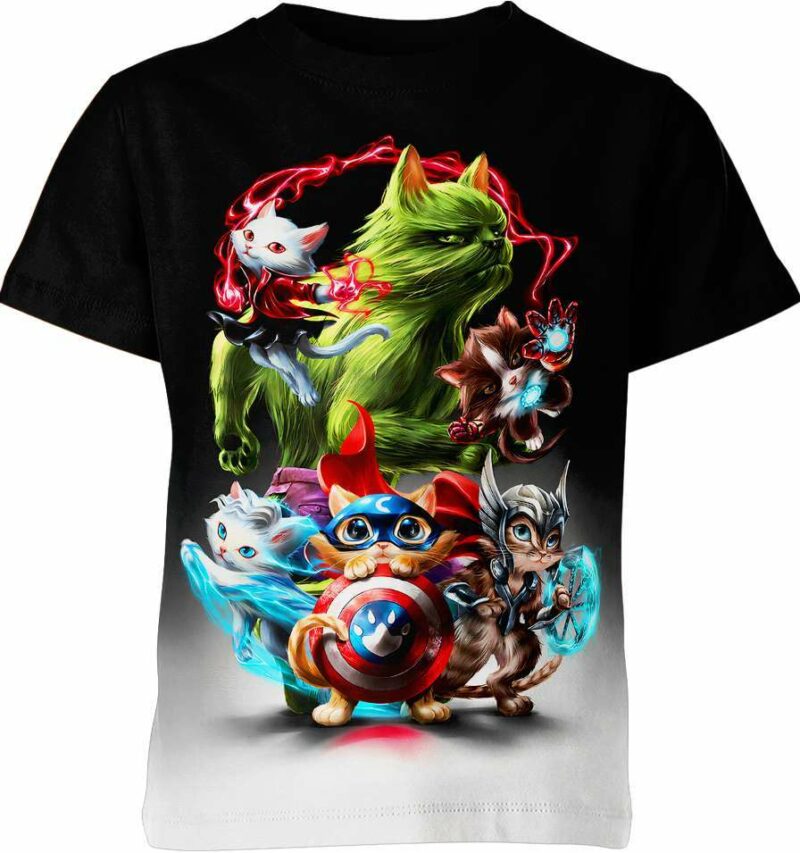 Cat Avengers Marvel all over print T-shirt