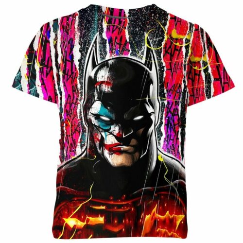 Joker mix Batman all over print T-shirt