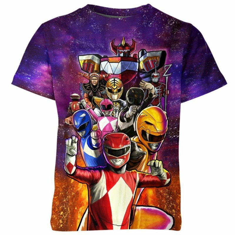 Rally Power Rangers all over print T-shirt