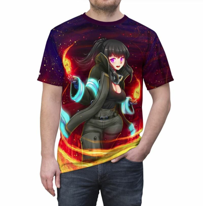 Maki Oze Fire Officer - Fire Force All over print T-shirt