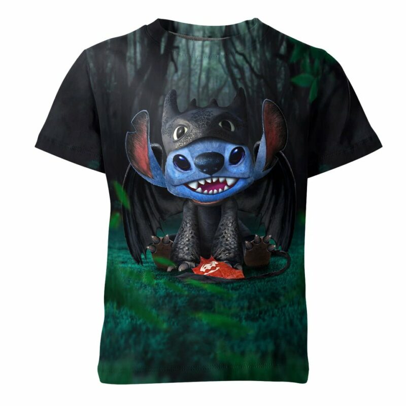 Toothless How To Train Your Dragon x Lilo And Stitch Shirt