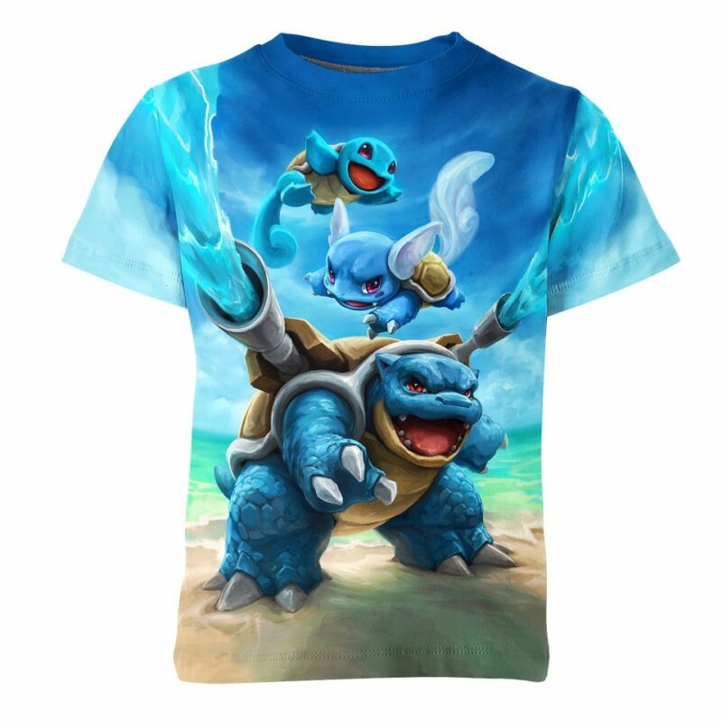 Squirtle Wartortle Blastoise From Pokemon Shirt