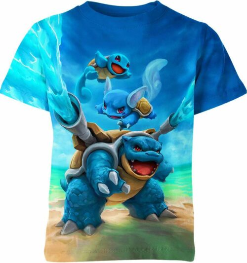 Squirtle Wartortle Blastoise From Pokemon Shirt