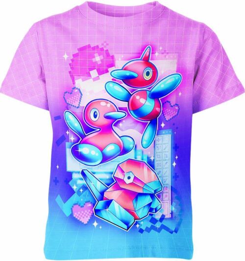 Porygon Pokemon all over print T-shirt