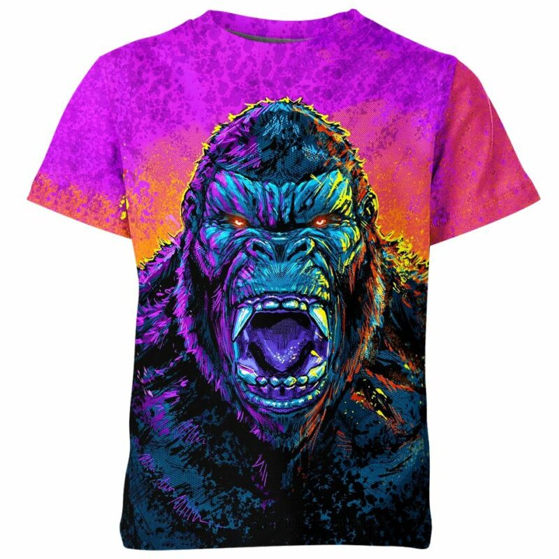 King Kong Colourful - Godzilla all over print T-shirt