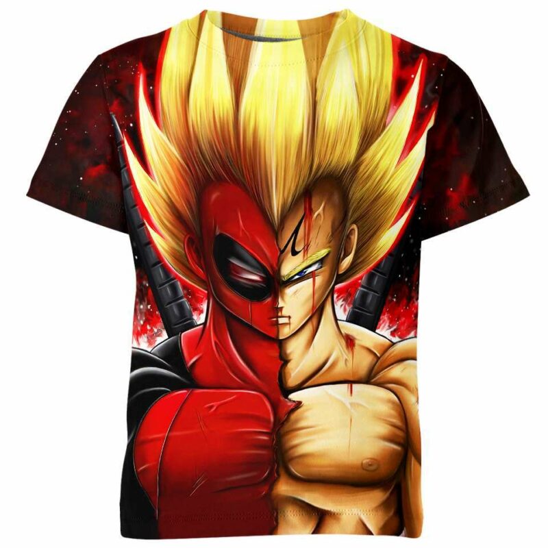 Deadpool X Vegeta Dragon Ball Z Shirt