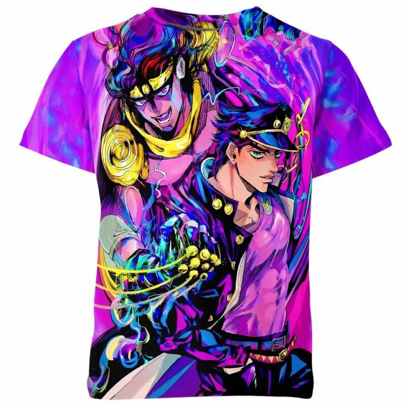 Jotaro Kujo And Star Platinum From Jojo's Bizarre Adventure Shirt