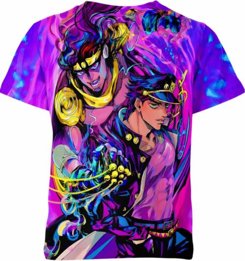 Jotaro Kujo And Star Platinum From Jojo's Bizarre Adventure Shirt