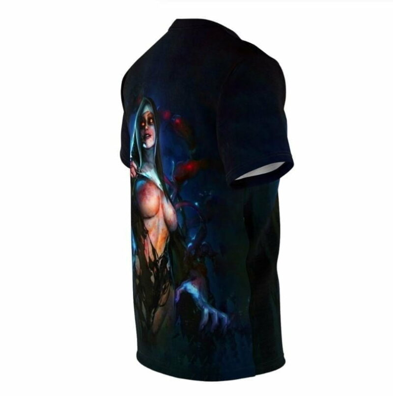 Demon Nun Halloween Ahegao all over print T-shirt