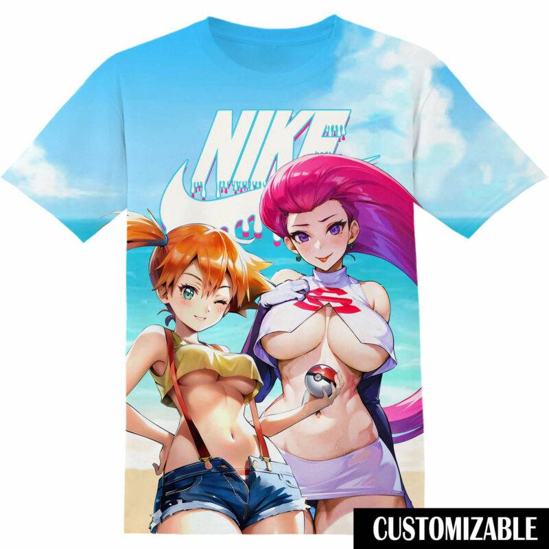 Customized Pokemon Jessie Misty Kawaii Sexy Tshirt Fan Adult And Kid Tshirt