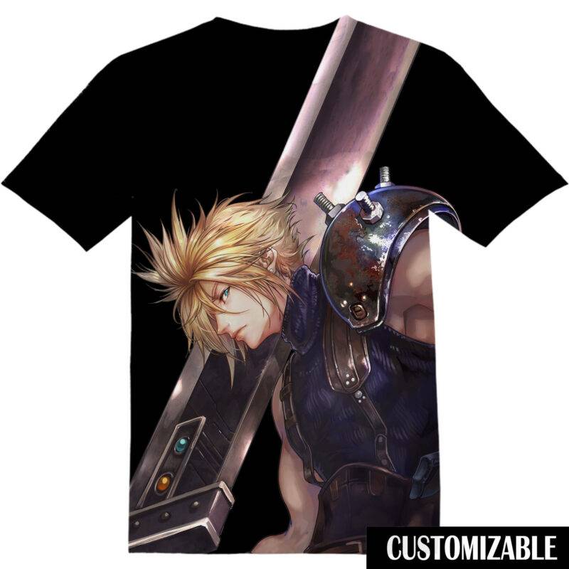 Customized Gaming Cloud Strife Final Fantasy Tshirt Adult And Kid Tshirt