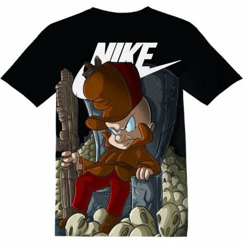 Customized Cartoon Gift Bugs Bunny Elmer Fudd Tshirt Fan Adult And Kid Tshirt