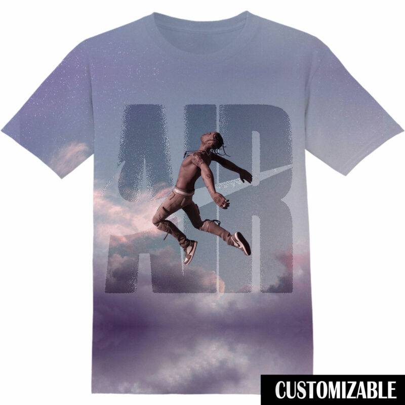 Customized Travis Scott Air Force T-Shirt Travis Scott  Fan Tees Tshirt Adult And Kid Tshirt QDH